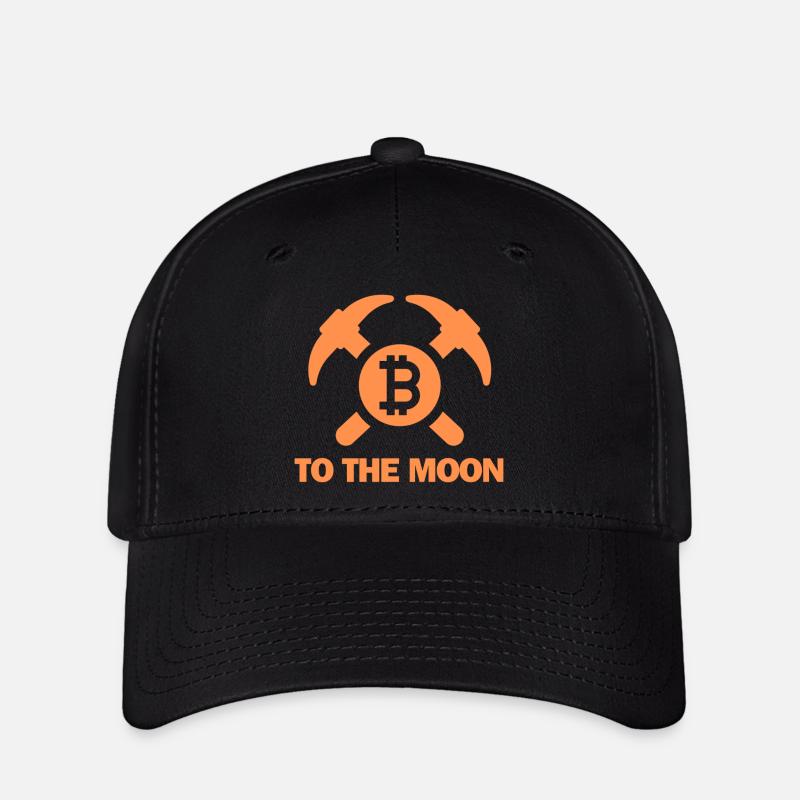Bitcoin Mining zum Mond - Flexfit Cap - Schwarz