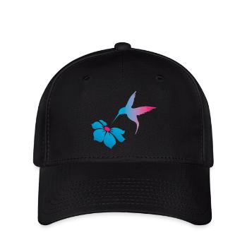 Hummingbird and Blossom - Connection and Lightness - Flexfit Cap - black - Front