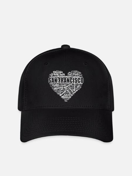 SAN FRANCISCO - Flexfit Cap - Schwarz