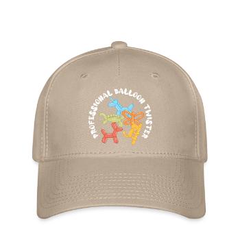 Professional Balloon Animal Twister Circus - Flexfit Cap - Khaki - Vorne