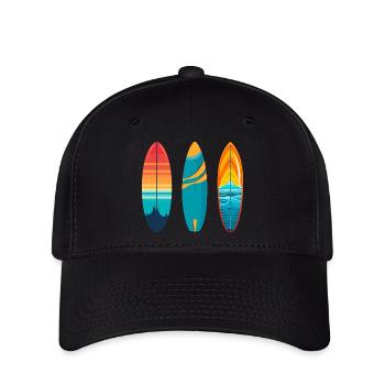 Surfboard - Flexfit Cap - black - Front