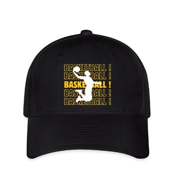 Basketball Basketball Basketball Basketball - Flexfit Cap - Schwarz - Vorne