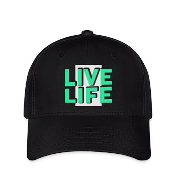 Live Life - Flexfit Cap - black - Front