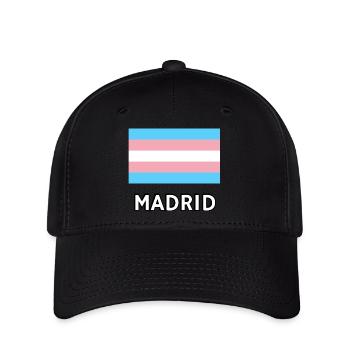 Trans Pride Flagge Madrid - Flexfit Cap - Schwarz - Vorne