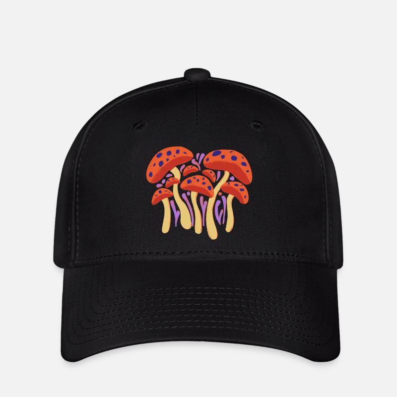 Waldpilz troupe in red yellow - Flexfit Cap - black