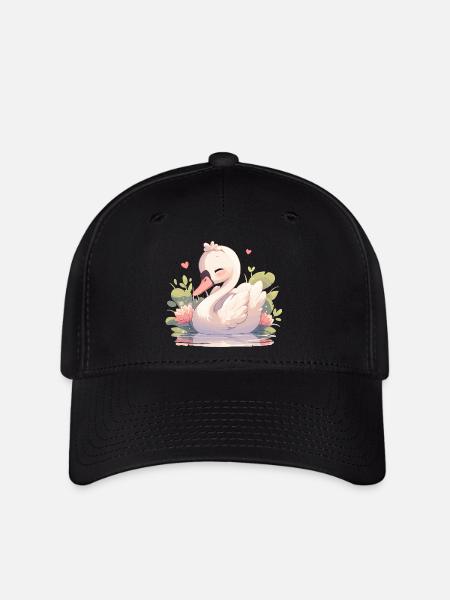 Schwäne Schwan - Flexfit Cap - Schwarz