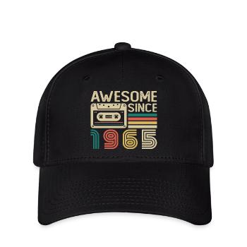 1965 Vintage Retro Birthday Gift - Flexfit Cap - black - Front