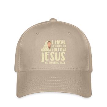 J’ai décidé de suivre le dessein chrétien de Jésus - Casquette Flexfit - kaki - Devant