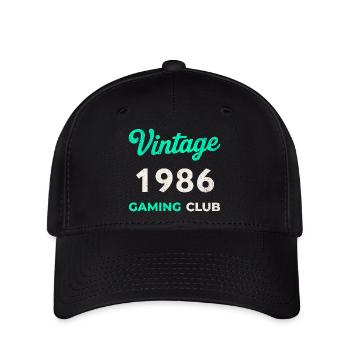 Vintage 1986 – Gaming Club Retro Birth Year - Flexfit Cap - black - Front