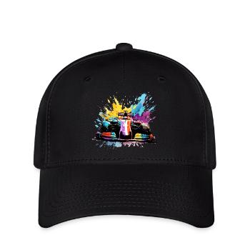 Race Car Speed Colorful Splash Art Racer - Flexfit Cap - black - Front