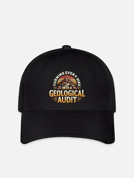 Randonnée comme contrôle rocheux | Humour en géologie - Casquette Flexfit - noir