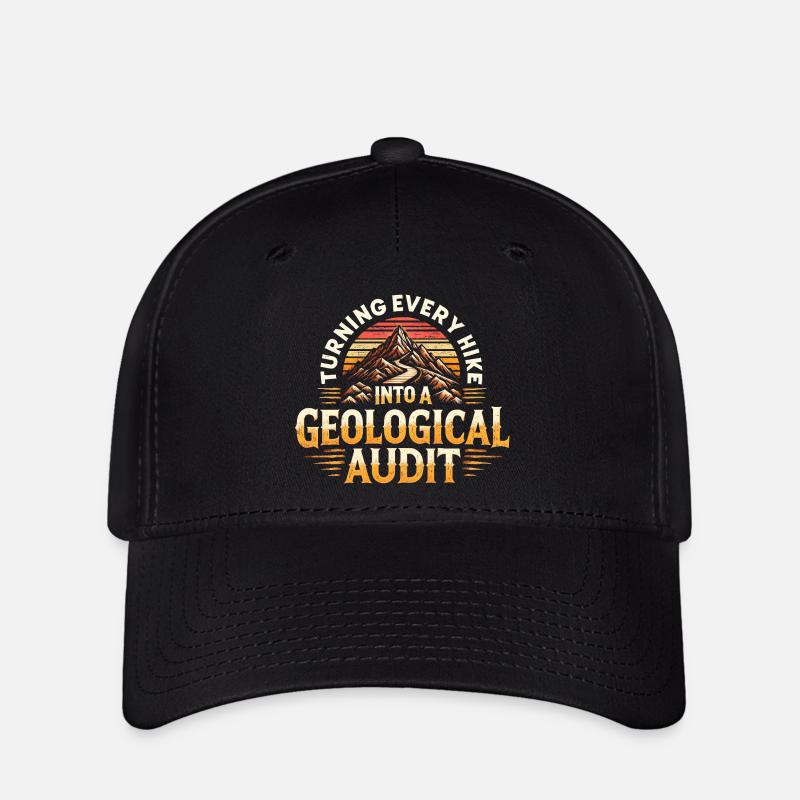 Wanderung als Gesteinscheck | Geologie Humor - Flexfit Cap - Schwarz