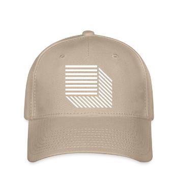 Mosaïque géométrique à rayures diagonales - Casquette Flexfit - kaki - Devant