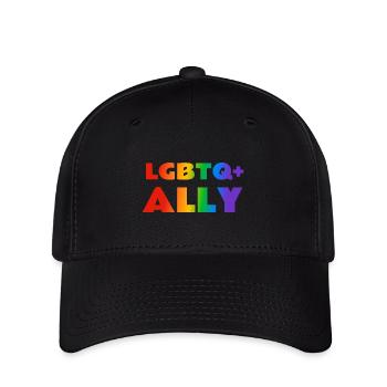 LGBTQ-Verbündeter - Flexfit Cap - Schwarz - Vorne