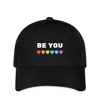 Be You Rainbow Hearts - Flexfit Cap - black - Front
