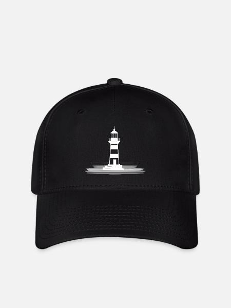 Lighthouse 3 white - Flexfit Cap - black