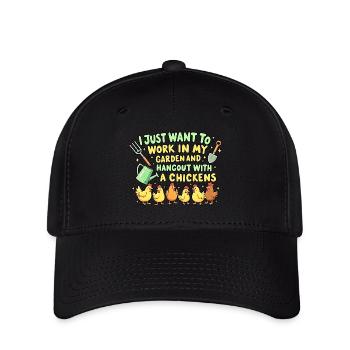 Poules du jardin - Casquette Flexfit - noir - Devant