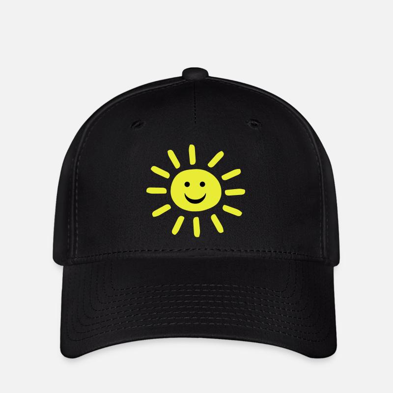 Smiley Summer Sun - Flexfit Cap - black