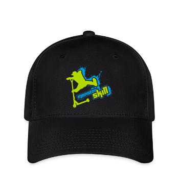 Compétences de cascadeur en scooter - Casquette Flexfit - noir - Devant