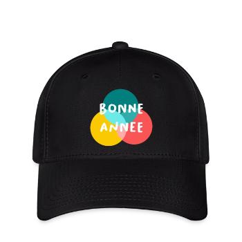 BONNE ANNEE. SAINT SYLVESTRE. NOUVELLE ANNÉE - Casquette Flexfit - noir - Devant
