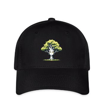 Dieu de l’arbre cool - Casquette Flexfit - noir - Devant