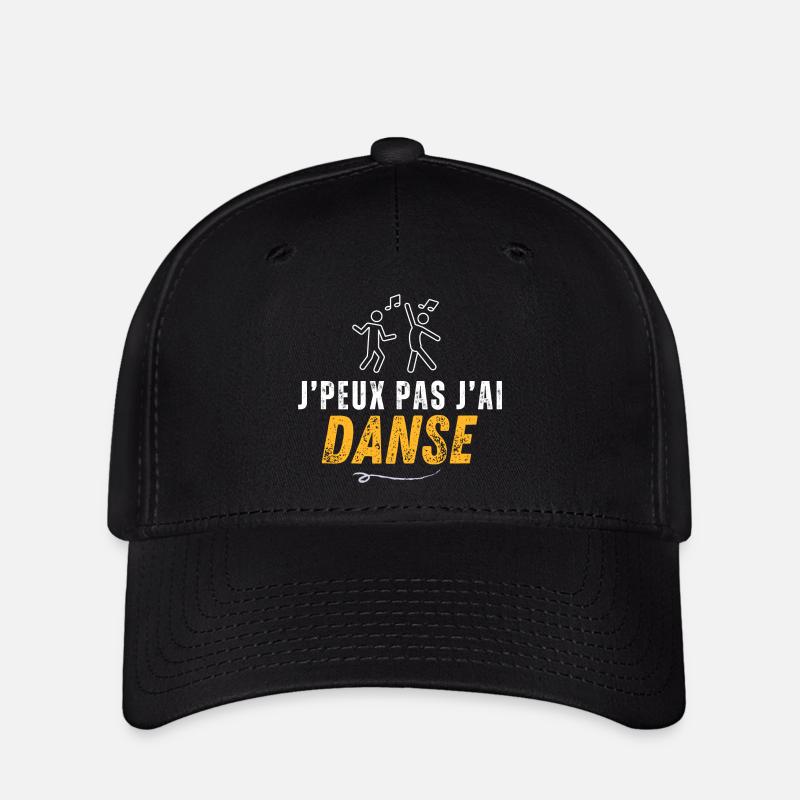 je peux pas j'ai danse - Casquette Flexfit - noir