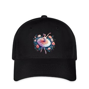 Balletttänzerin mit Tutu - Flexfit Cap - Schwarz - Vorne