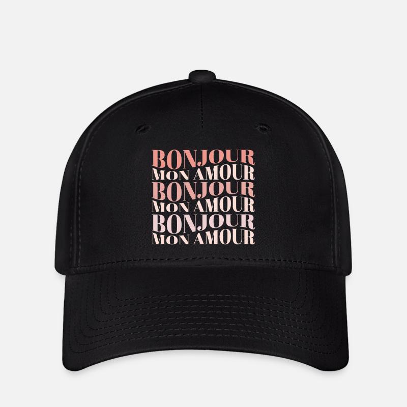 Bonjour Mon Amour - Flexfit Cap - black