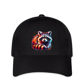 Waschbär - Flexfit Cap - Schwarz - Vorne