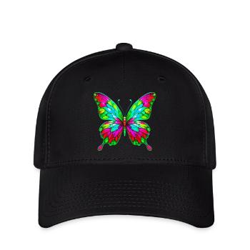 Schmetterling - Flexfit Cap - Schwarz - Vorne