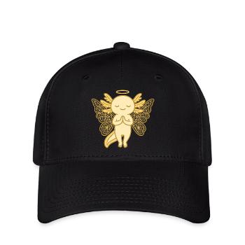 Ange axolotl – Motif animal céleste - Casquette Flexfit - noir - Devant