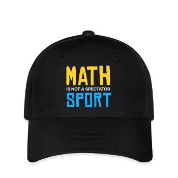 Mathe ist kein Zuschauen-Sport - Flexfit Cap - Schwarz - Vorne