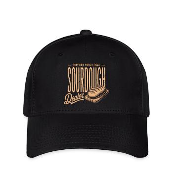Unterstützen Sie den lokalen Sauerteighändler - Flexfit Cap - Schwarz - Vorne