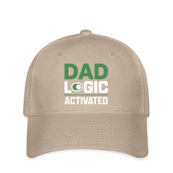 Funny Dad Logic Father Humor - Flexfit Cap - khaki - Front