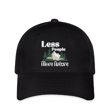 Less People More Nature - Flexfit Cap - black - Front