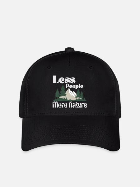 Less People More Nature - Flexfit Cap - Schwarz