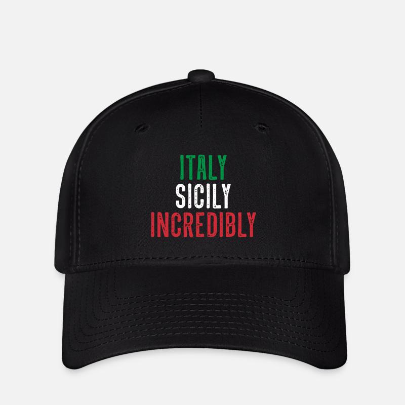 Italien Sizilien Unglaublich - Flexfit Cap - Schwarz