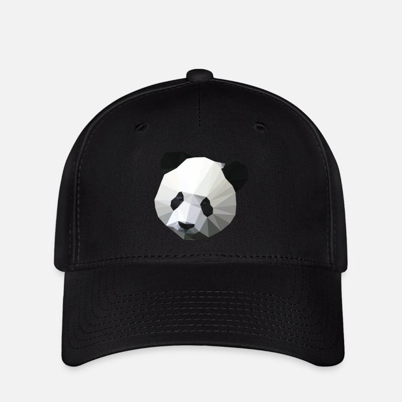 Polygon Panda - Flexfit Cap - Schwarz