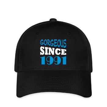 Gorgeous since 1991 - Flexfit Cap - black - Front