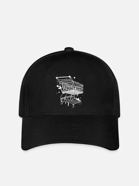Einkaufswagen Graffiti - Flexfit Cap - Schwarz