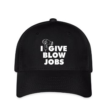 Ich gebe Blowjobs Grafik - Flexfit Cap - Schwarz - Vorne