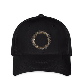 delicate winter Christmas wreath in brown tones - Flexfit Cap - black - Front