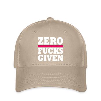 Zero fucks given - Casquette Flexfit - kaki - Devant