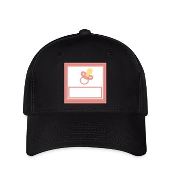 Baby Vorlage personalisieren selbst gestalten - Flexfit Cap - Schwarz - Vorne