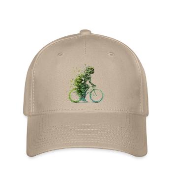 Fahrrad fahren Umweltschutz CO2 Abdruck Fitness - Flexfit Cap - Khaki - Vorne