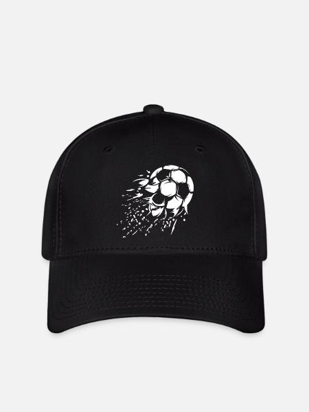Fußball Schuss Explosion Illustration Team Logo - Flexfit Cap - Schwarz