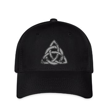 Triquetra knoten, keltisch, Wikinger - Flexfit Cap - Schwarz - Vorne