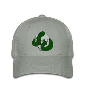 Crâne de serpent Ratel - Casquette Flexfit - gris vert - Devant