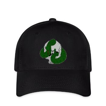 Crâne de serpent Ratel - Casquette Flexfit - noir - Devant