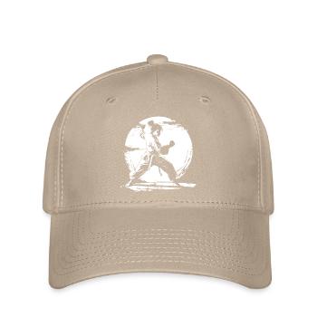 Karate Girl Drawing - Flexfit Cap - khaki - Front